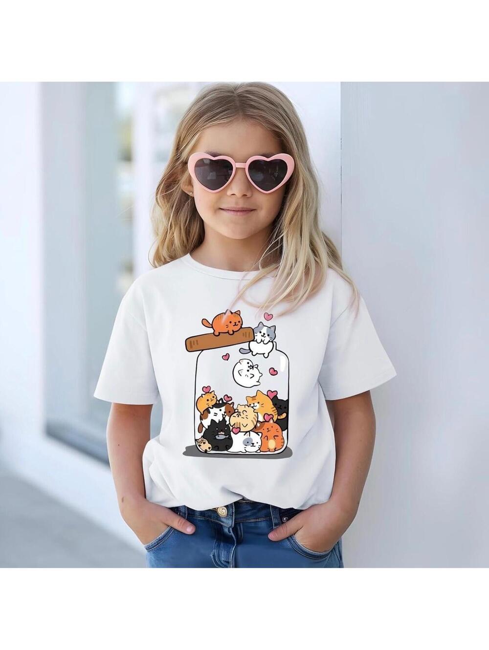 Cute Cat Graphic Tee (5–6Y) — Soft, Fun, Everyday Easy